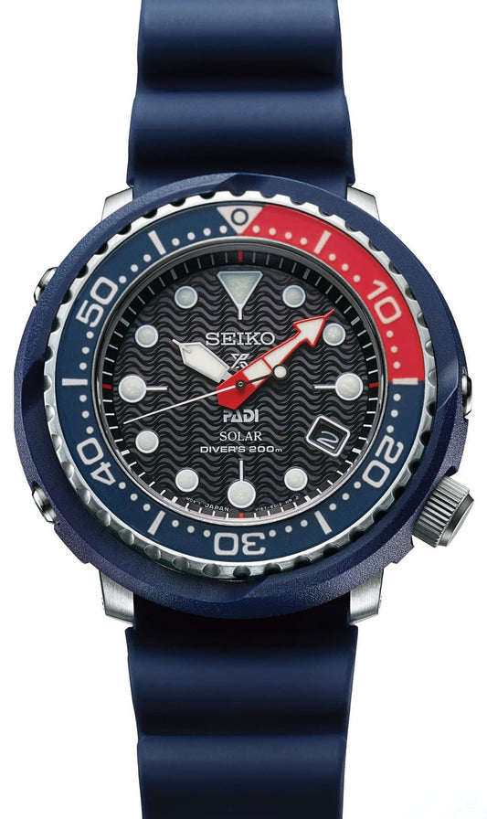Seiko Special Edition PADI Solar Tuna Prospex Diver's Men's Rubber Strap Watch SNE499P1 - Diligence1International