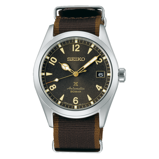 Seiko Japan Made Prospex Baby Alpinist Brownish Grey Junior Men's Nylon Strap Watch SPB211J1 - Diligence1International