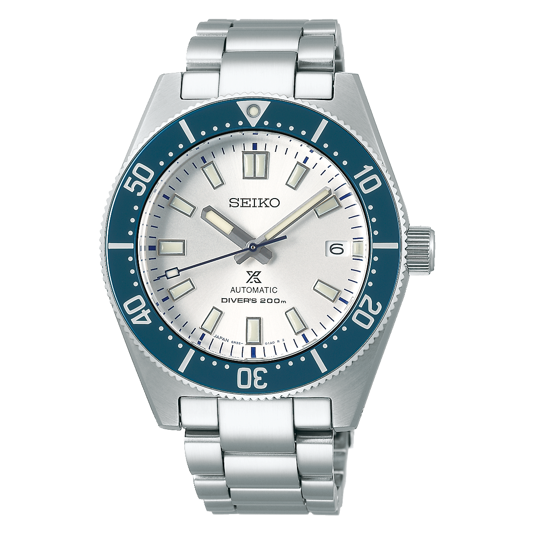 Seiko 62MAS Prospex Diver's 140th Anniv LE Blue White Theme Men's Stainless Steel Watch SPB213J1