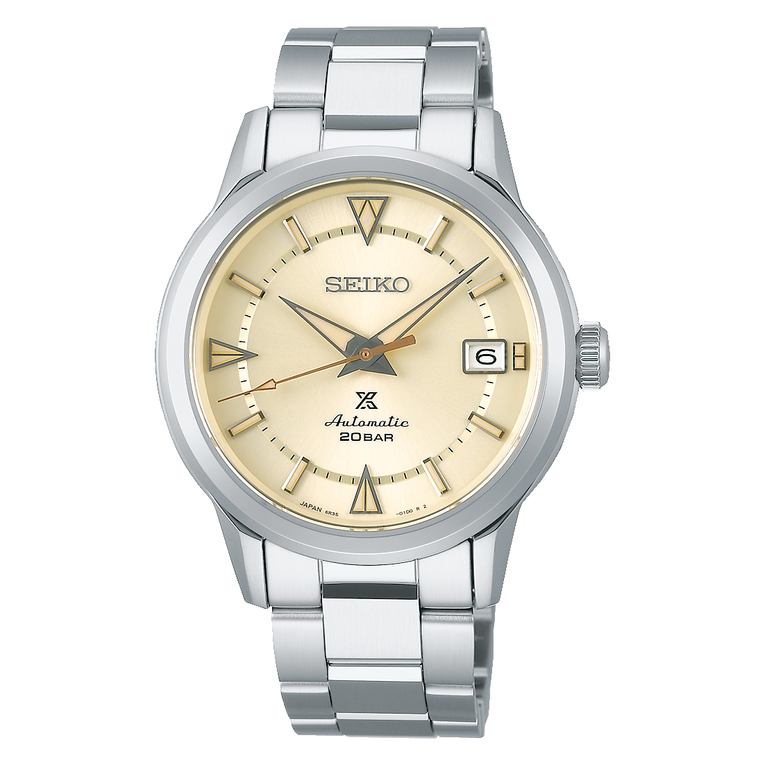 Seiko Japan Made Prospex 1959 Baby Alpinist Silver Cream Men's Stainless Watch SPB241J1