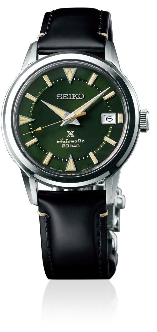 Seiko Japan Made Prospex 1959 Baby Alpinist Green Men's Leather Watch SPB245J1