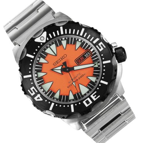 Seiko Monster Orange Fang 2nd Gen Diver's Men's Stainless Steel Watch SRP315K2 - Diligence1International