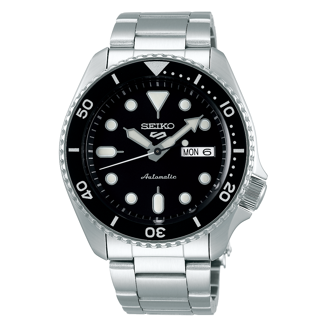 NEW Seiko 5 Sports 100M Automatic Men's Watch Black Dial Bezel SRPD55K1 - Diligence1International