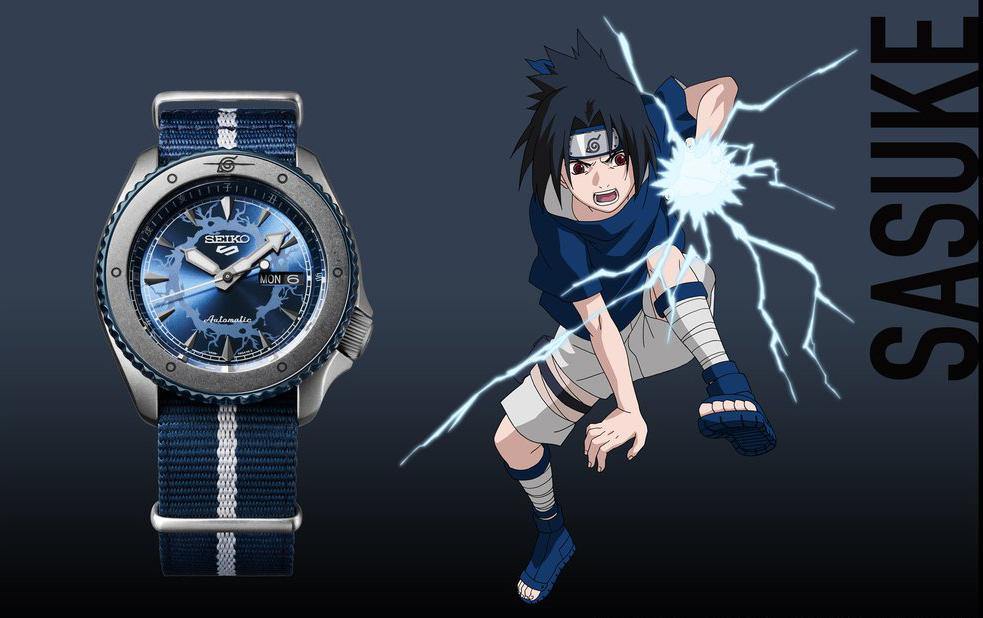 Seiko 5 Sports 100M Naruto LE Sasuke Uchiha Automatic Men's Watch Blue Dial Nylon Strap SRPF69K1 - Diligence1International