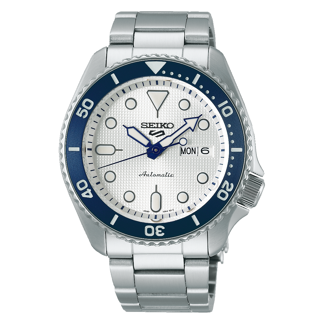 NEW Seiko 5 Sports 100M 140th Anniv LE Blue White Themed Mens Stainless Watch SRPG47K1