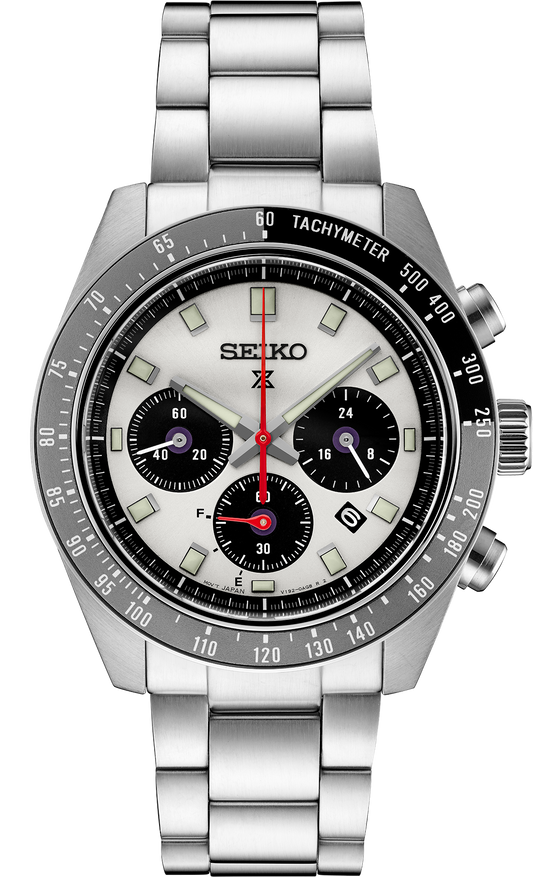 Seiko Prospex Solar Men's Stainless Steel Chronograph Watch SSC911P1 Big White Panda