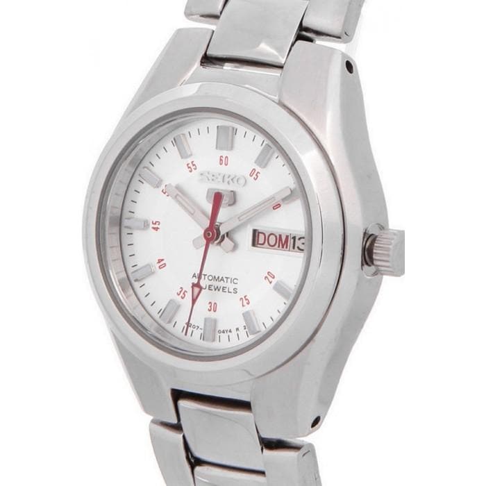 Seiko 5 Classic Ladies Size Silver Dial Stainless Steel Strap Watch SYMC21K1 - Diligence1International