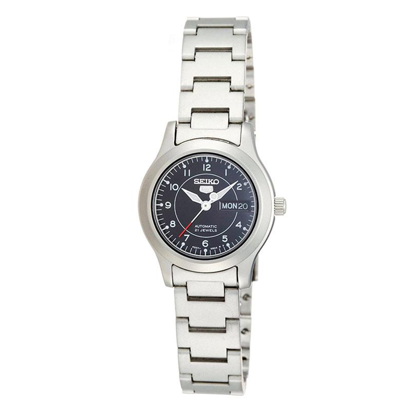 Seiko 5 Classic Ladies Size Black Dial Stainless Steel Strap Watch SYME03K1 - Diligence1International