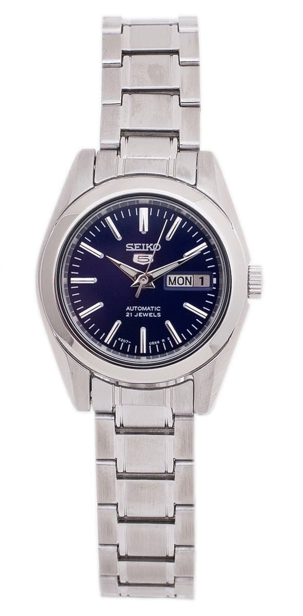 Seiko 5 Classic Ladies Size Blue Dial Stainless Steel Strap Watch SYMK15K1 - Diligence1International