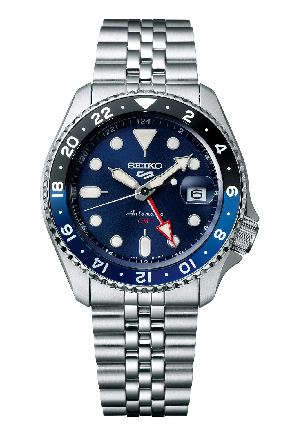 Seiko 5 100M GMT Style Blue Dial Automatic Watch SSK003K1