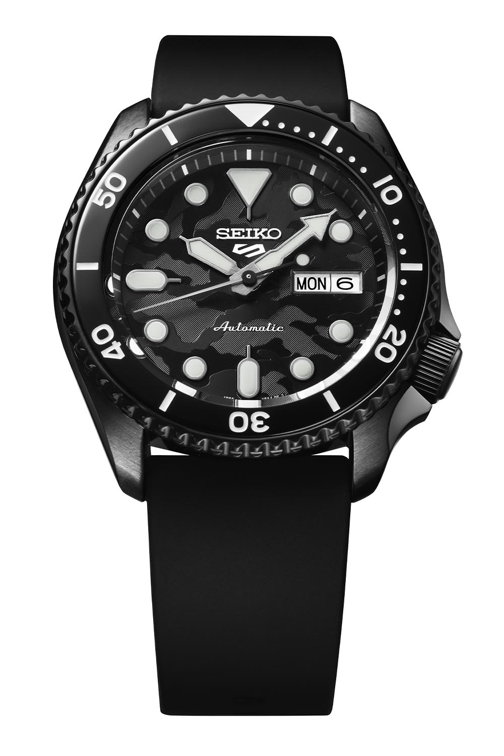 Seiko 5 Sports 100M LE Yuto Horigome Automatic Men's Watch Black Camo Dial SRPJ39K1