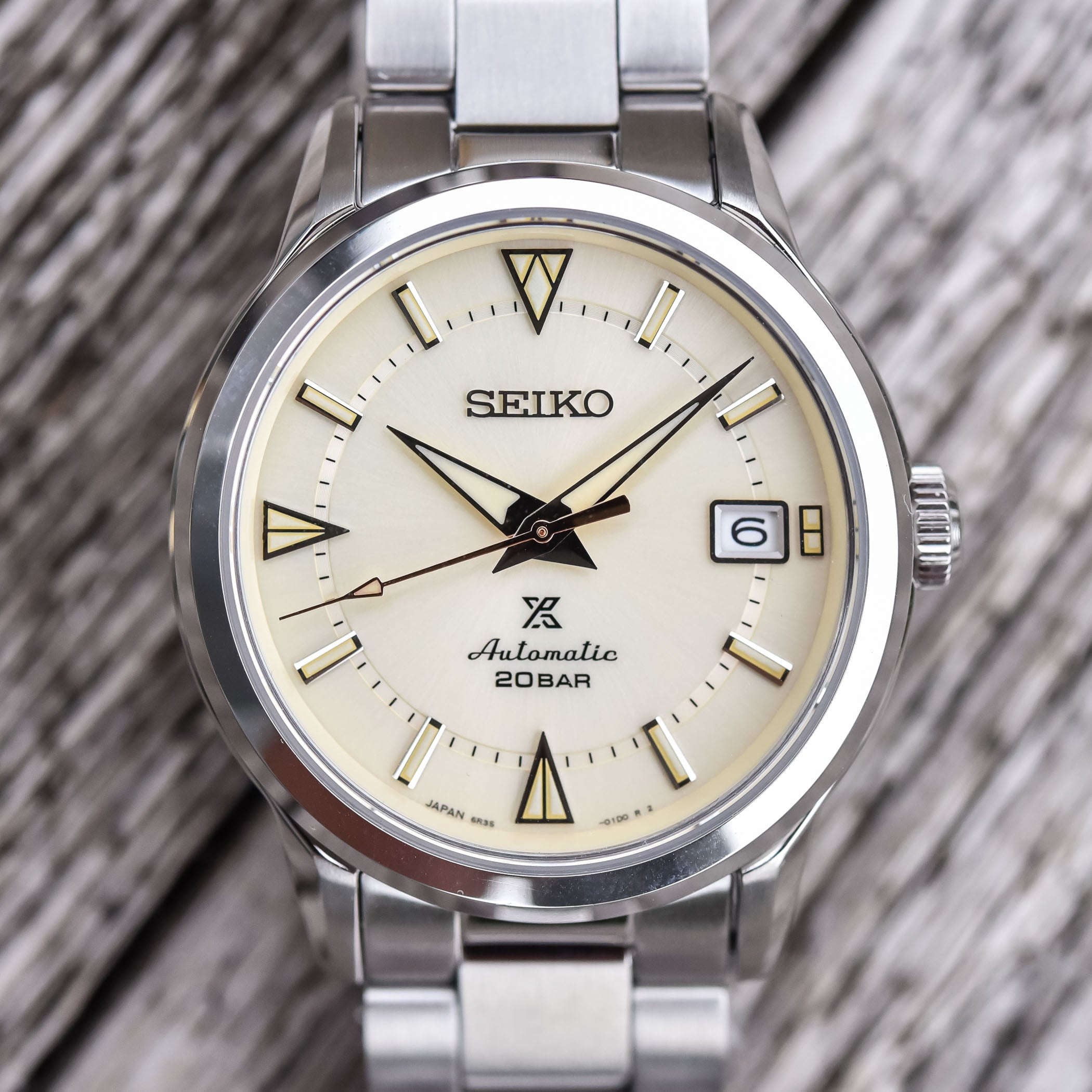 Seiko Japan Made Prospex 1959 Baby Alpinist Silver Cream Men s