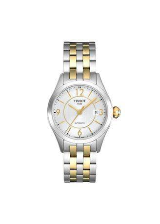 Tissot Swiss Made T-One 2 Tone Gold Plated Ladies' Automatic Watch T038.007.22.037.00 - Diligence1International