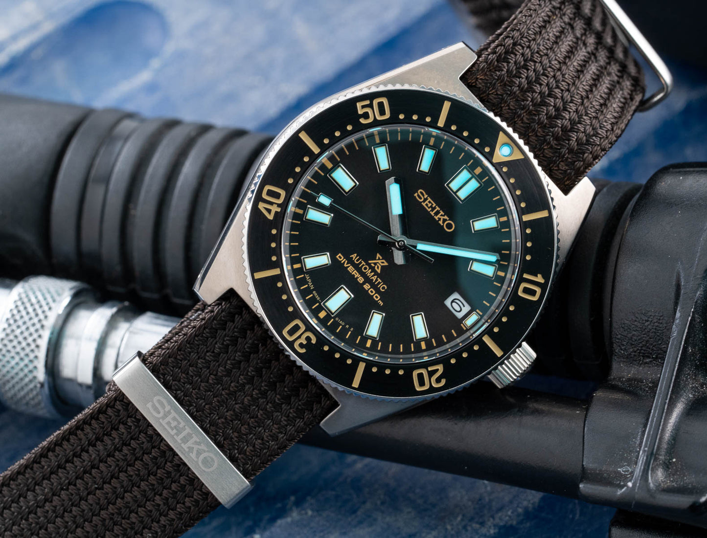 Seiko Japan Made 62MAS Prospex Diver's Brown Dial Men's Seichu Straps Watch SPB239J1