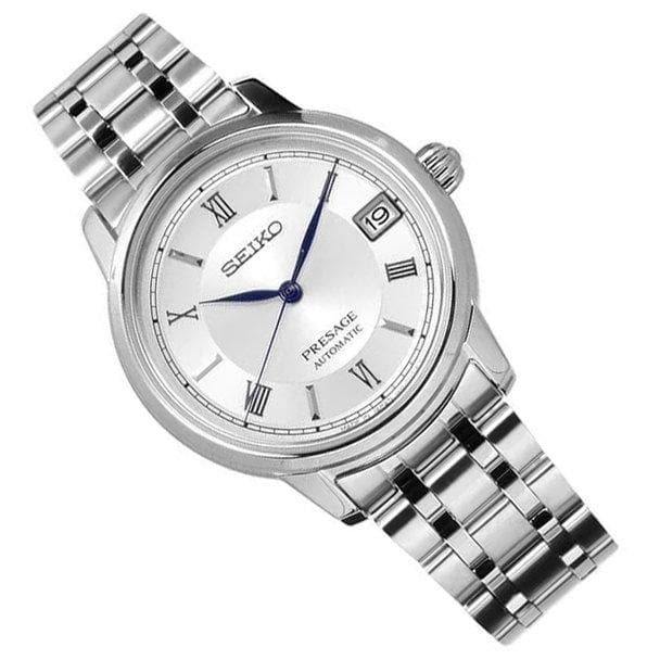 Seiko JAPAN Made Presage Silver Dial Ladies' Stainless Steel Watch SRP857J1 - Diligence1International