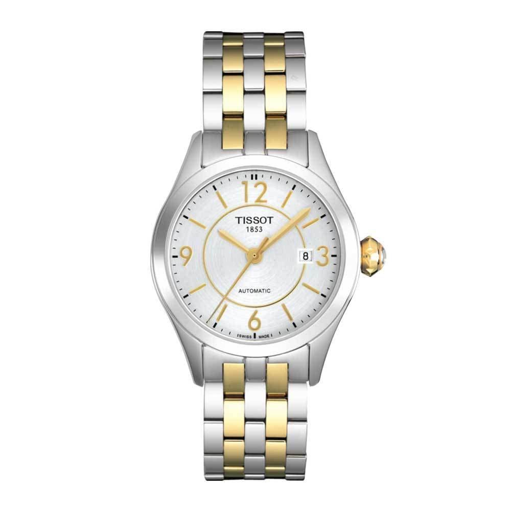 Tissot Swiss Made T-One 2 Tone Gold Plated Ladies' Automatic Watch T038.007.22.037.00 - Diligence1International
