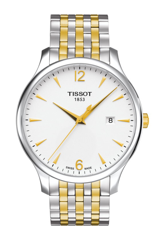 Tissot Swiss Made T-Classic Tradition 2 Tone Gold Plated Men's Watch T0636102203700
