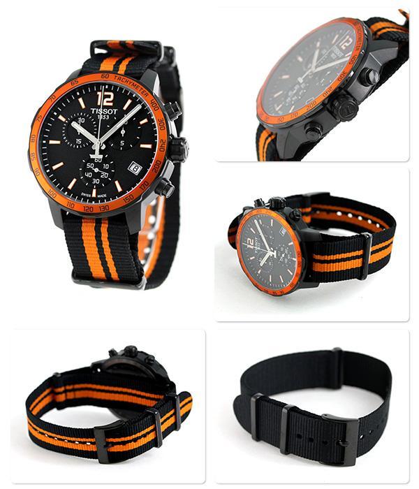 Tissot Swiss Made T-Sport Quickster Black PVD Chrono Men's Nato Strap Watch T0954173705700 - Diligence1International