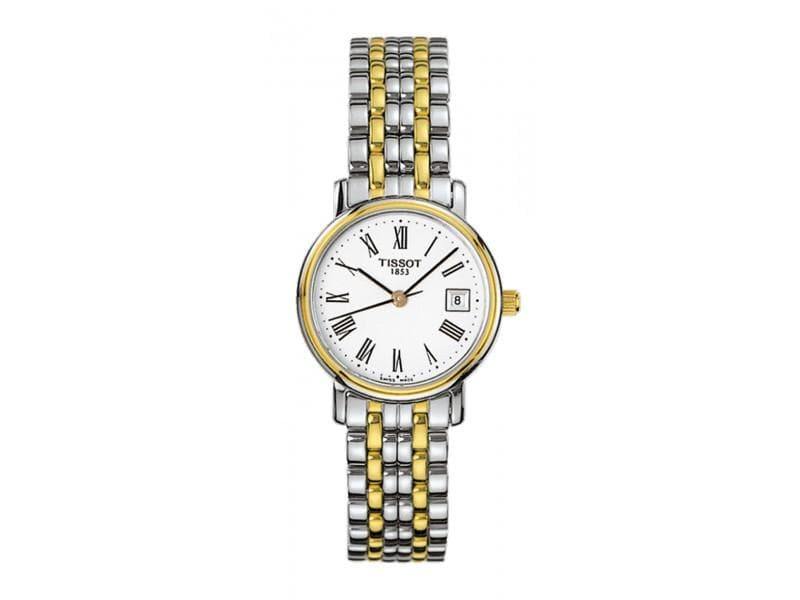 Tissot Swiss Made T-Classic Desire 2 Tone Gold Plated Ladies' Watch T52.2.281.13 - Diligence1International