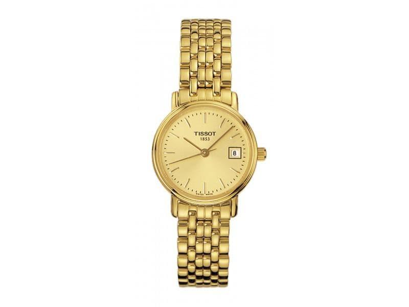 Tissot Swiss Made T Classic Desire All Gold Plated Ladies Watch