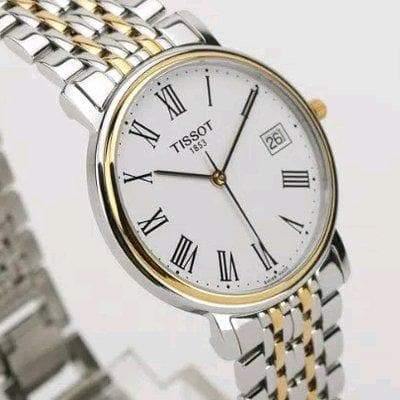 Tissot Swiss Made T-Classic Desire 2 Tone Gold Plated Ladies' Watch T52.2.281.13 - Diligence1International