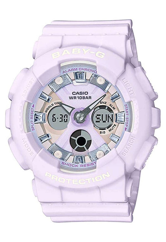 Casio Baby-G Anadigi Icey Pastel Lilac Watch BA130WP-6ADR