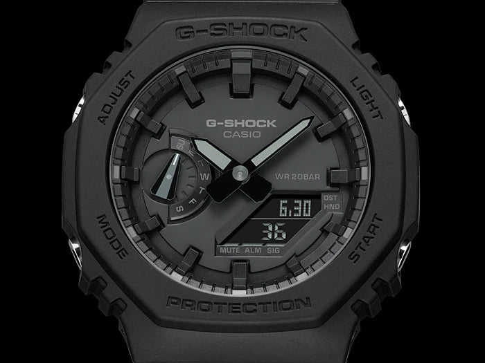 Casio G-Shock Carbon Core Guard ALL Black AP CasiOak Watch GA2100-1A1DR - Diligence1International