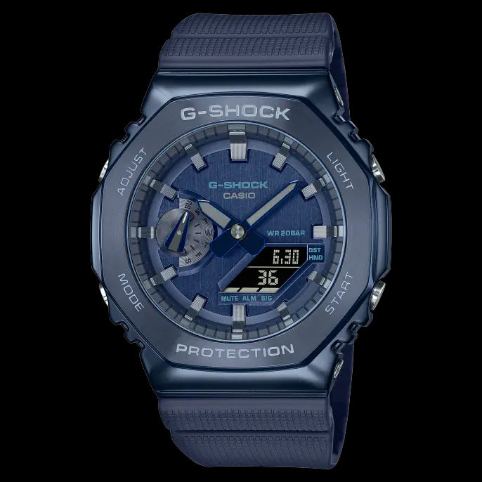 Casio G-Shock Carbon Core Guard Ion Blue AP CasiOak Men's Metal Case Watch GM2100N-2ADR