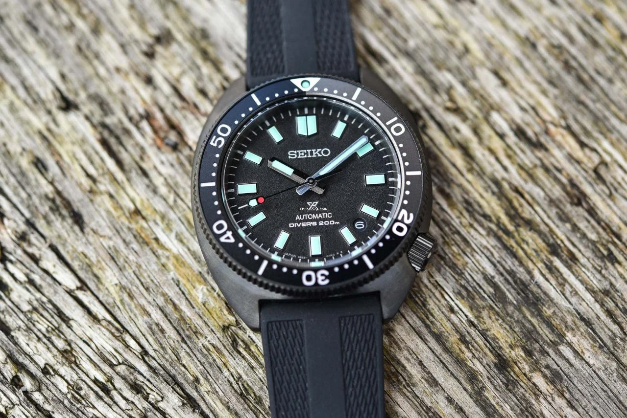 Seiko Prospex LE Slim Turtle Black Series Night Vision Diver's 1968 Reissue Watch SPB335J1