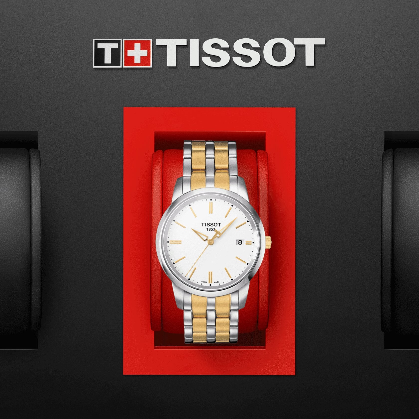 Tissot Swiss Made T Classic Dream 2 Tone Gold Plated Men s Watch