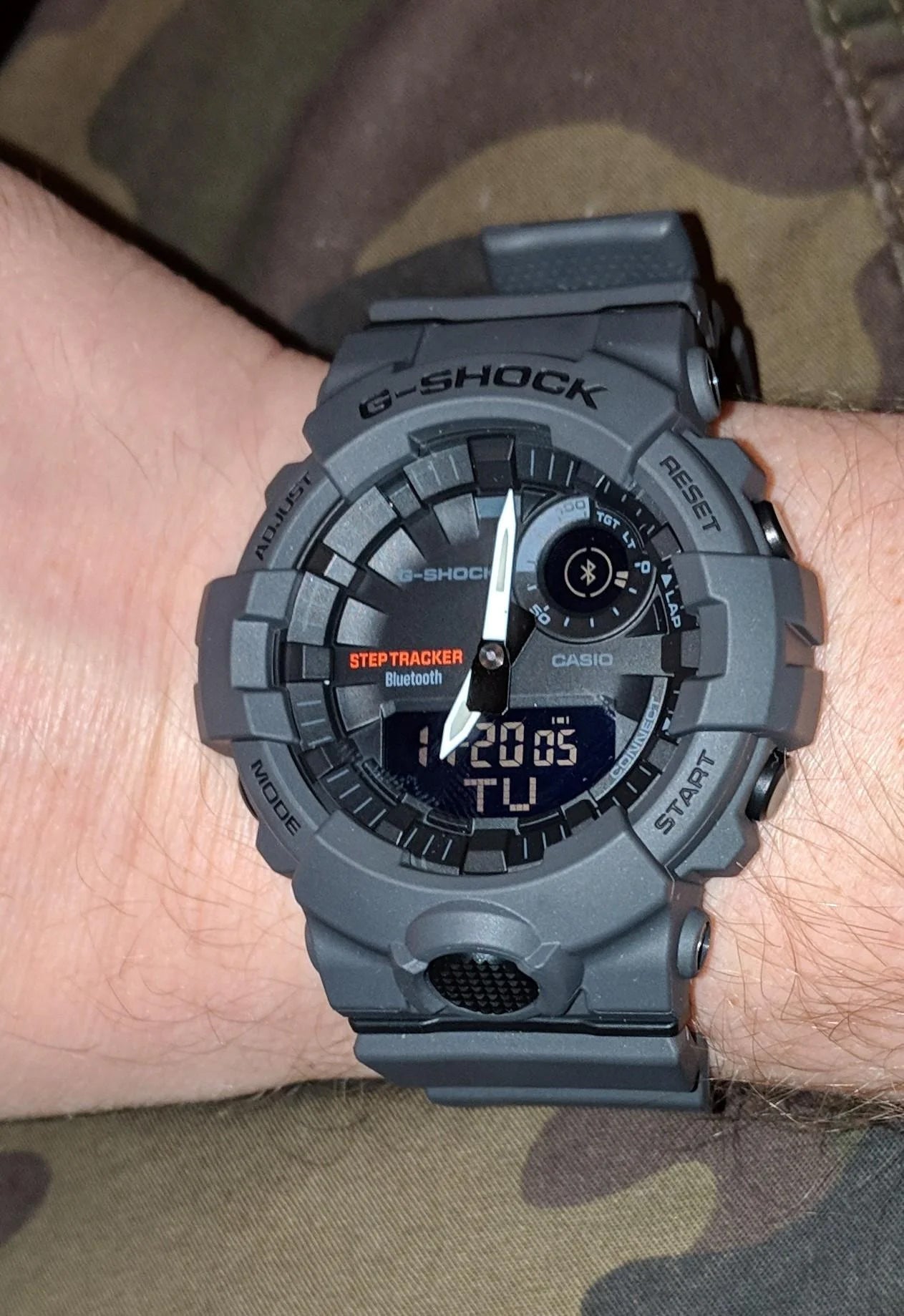 Casio G-Shock G’Squad Mobile Link Bluetooth Anadigi Black Watch GBA800-8ADR
