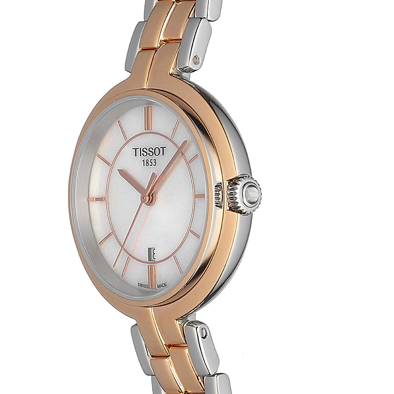 Tissot Swiss Made T-Lady Flamingo MOP 2 Tone Rose Gold Plated Ladies' Watch T0942102211100 - Diligence1International
