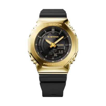 Casio G-Shock CCG Black x Gold AP CasiOak Ladies' Metal Case Watch GMAS2100GB-1ADR