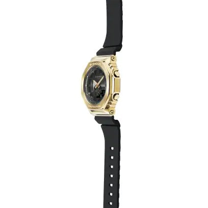 Casio G-Shock CCG Black x Gold AP CasiOak Ladies' Metal Case Watch GMAS2100GB-1ADR