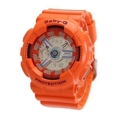 Casio Baby-G BA-110 Series Standard Analog-Digital Orange Watch BA110SN-4ADR - Diligence1International