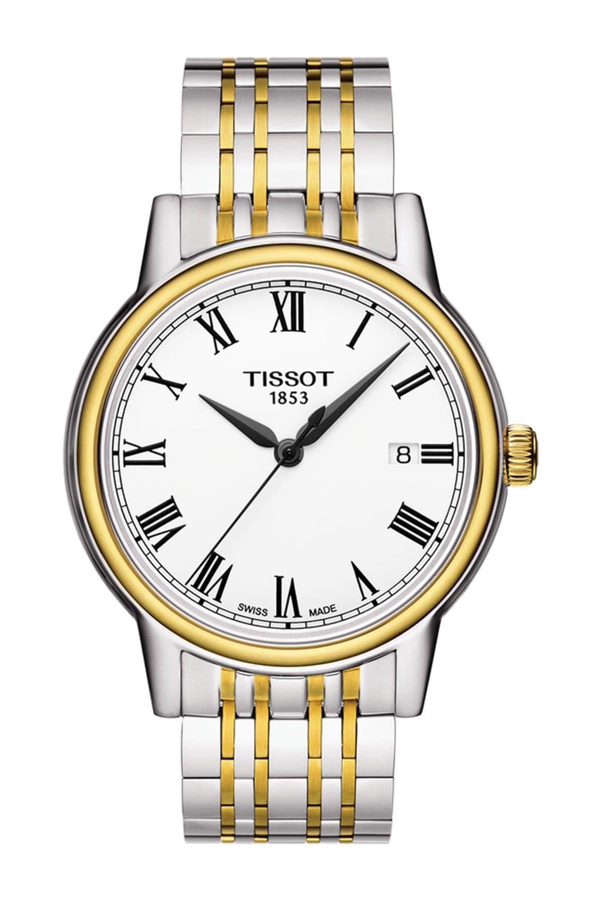 Tissot Swiss Made T-Classic Carson 2 Tone Gold Plated Men's Watch T0854102201300 - Diligence1International