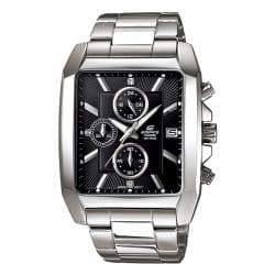 Casio Edifice Rectangle Chronograph Black Dial Men's Stainless Steel Watch EFR-511D-1AV - Diligence1International