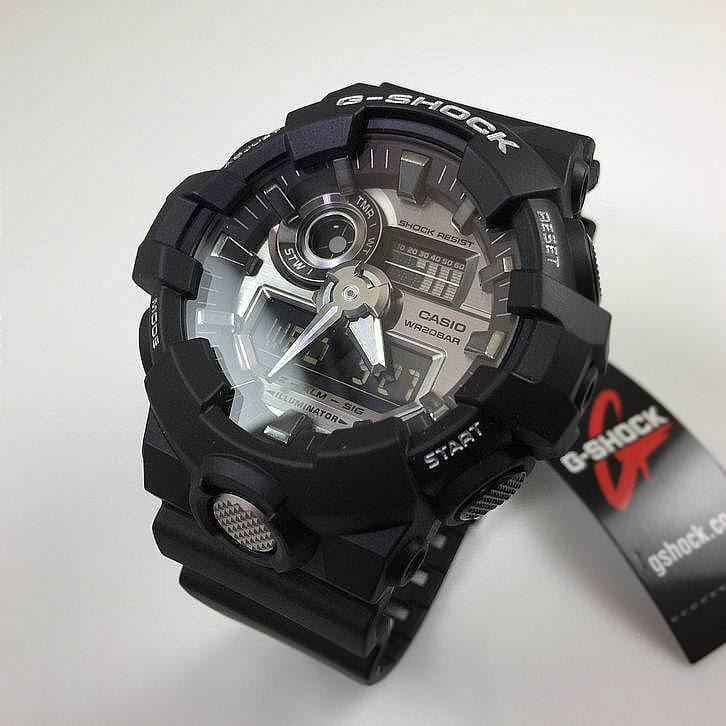 Casio G-Shock Analog-Digital Black x Metallic SIlver Watch GA710-1ADR - Diligence1International
