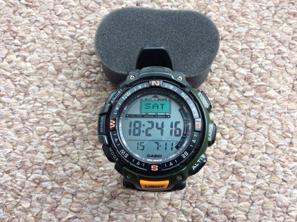 Casio Protrek Pathfinder Triple Sensor Digital Men's Black Resin Watch PRG-40-3V - Diligence1International
