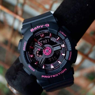 Baby g black pink top