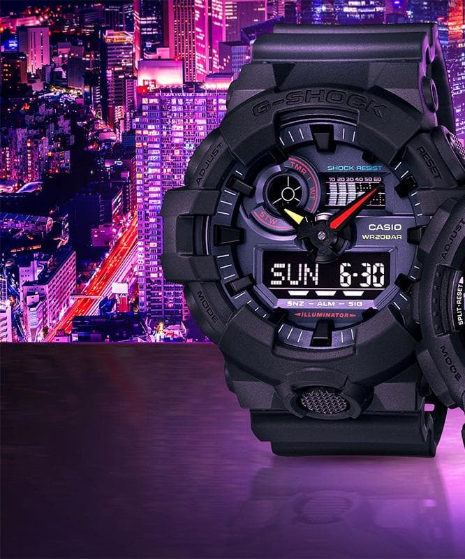 Casio G-Shock Neo Tokyo Series Japanese Anime Black Watch GA700BMC-1ADR - Diligence1International