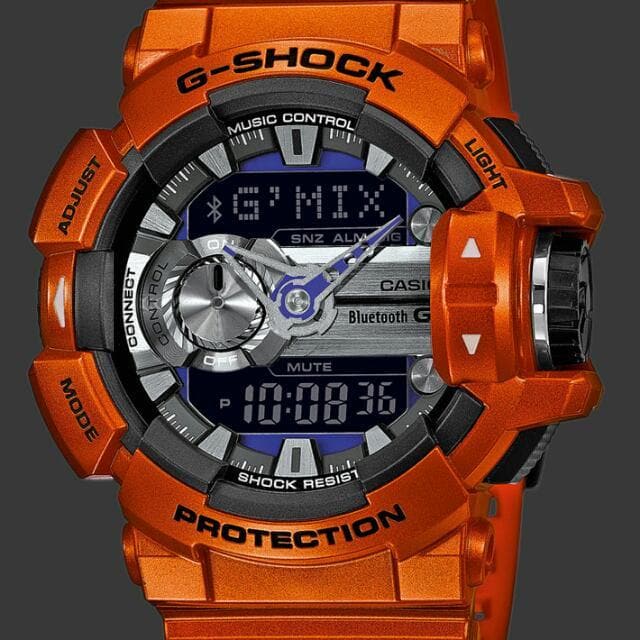 Casio G-Shock G'MIX Mobile Link Bluetooth Anadigi Metallic Orange