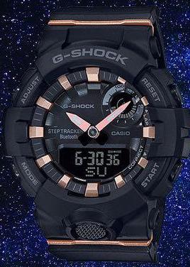 Casio G-Shock G’Squad Mobile Link Bluetooth Anadigi Black x Rose Gold Accent Watch GMAB800-1ADR - Diligence1International
