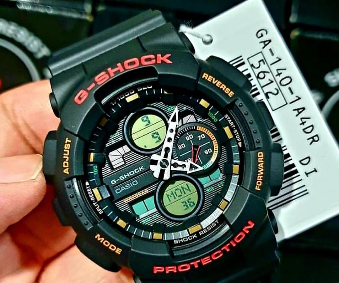 Casio G-Shock Standard Analog-Digital Basic Color Black Watch GA140-1A4DR - Diligence1International