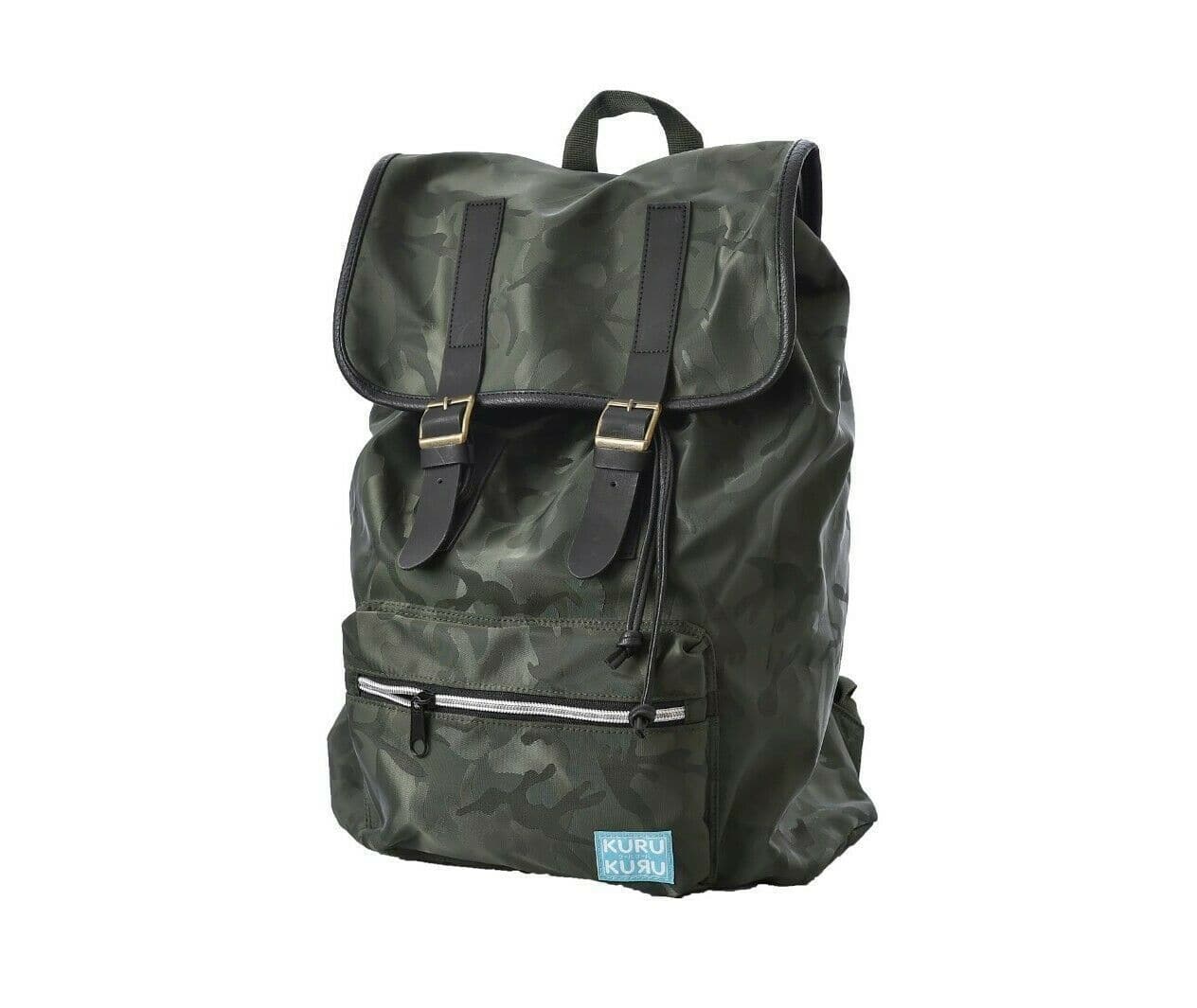 Kuru Kuru クールクール Throb Backpack Bag Camo Green Twill VM-81010