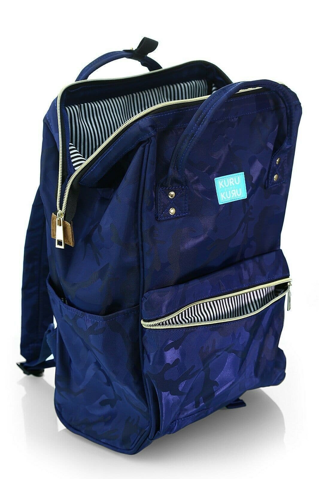 Kuru Kuru クールクール Vitality Backpack Bag Camo Blue Twill VL-81098