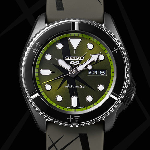 Seiko 5 Sports 100M One Piece x Zoro LE Automatic Men's Watch Green Dial Rubber SRPH67K1