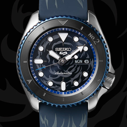 Seiko 5 Sports 100M One Piece x Sabo LE Automatic Men's Watch Blue Dial Rubber SRPH71K1
