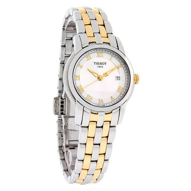 Tissot Swiss Made T-Classic Bridgeport 2 Tone Gold Plated MOP Ladies' Watch T0970102211600