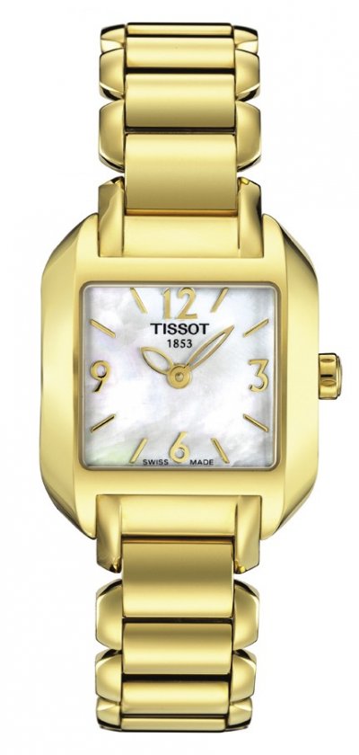 Tissot Swiss Made T-Wave Stylist-T Ladies' MOP Gold Plated Watch T02.5.285.82 - Diligence1International